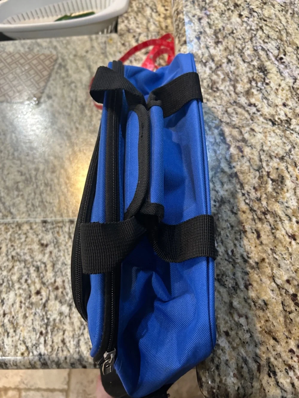 Blue Laptop Travel Bag with Black Trim